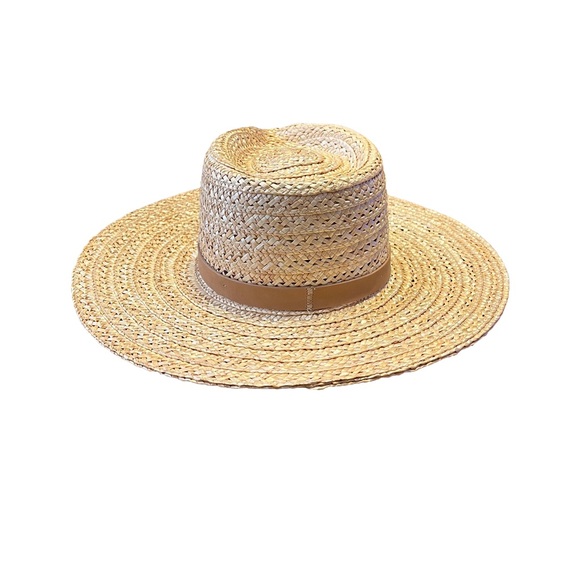 Wyeth by Todd Magill Natural Straw Rancher Hat Tan Leather Band O/S one  size - Picture 4 of 10